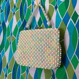 Vintage 1950’s “Grandeé Bead” pastel beaded purse